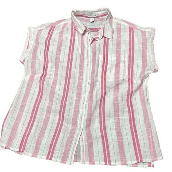 Women's Linen Button-Up Casual Shirt - Picture 3 of 5